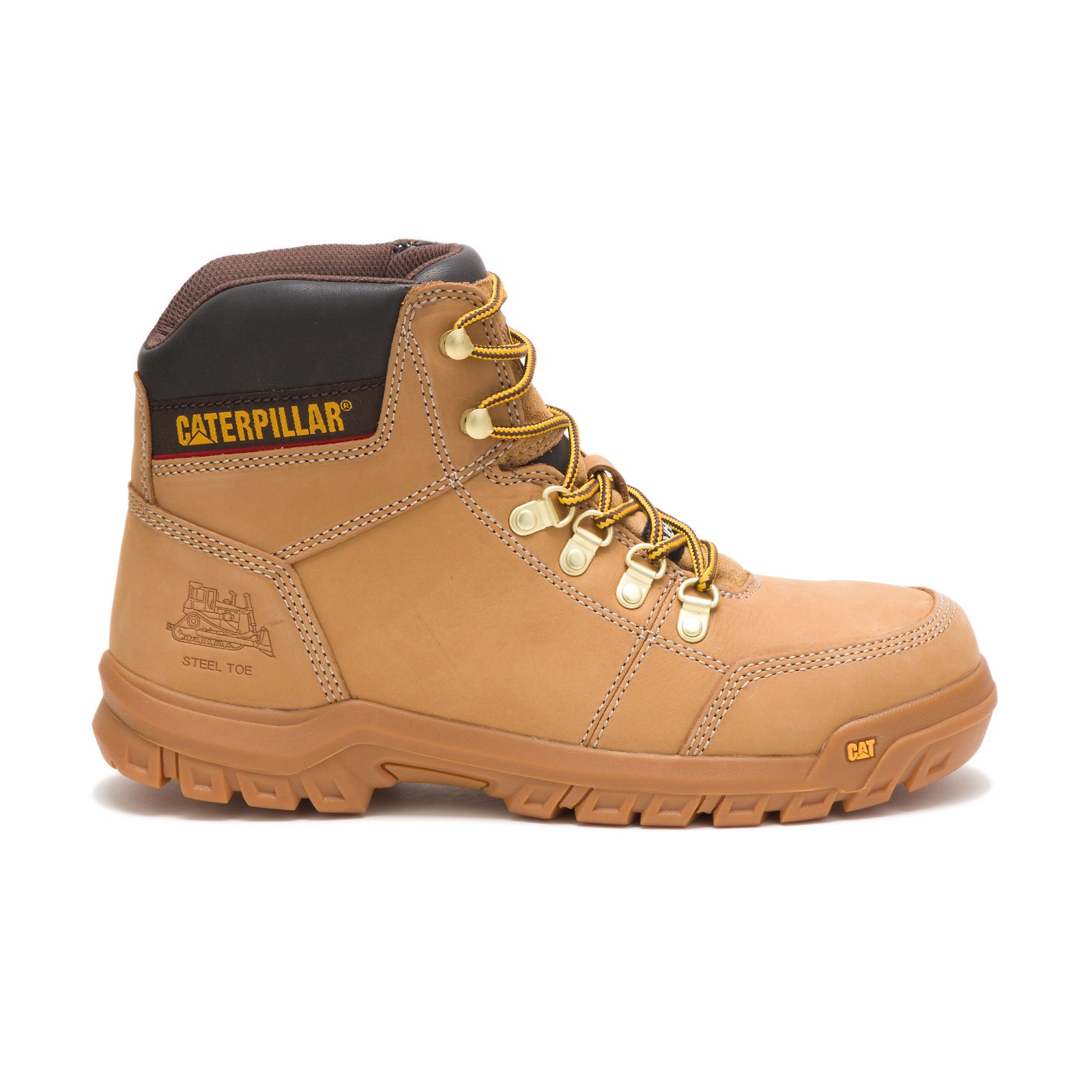 Caterpillar Men's Outline Steel Toe Steel Toe Boots Orange CAT-82450